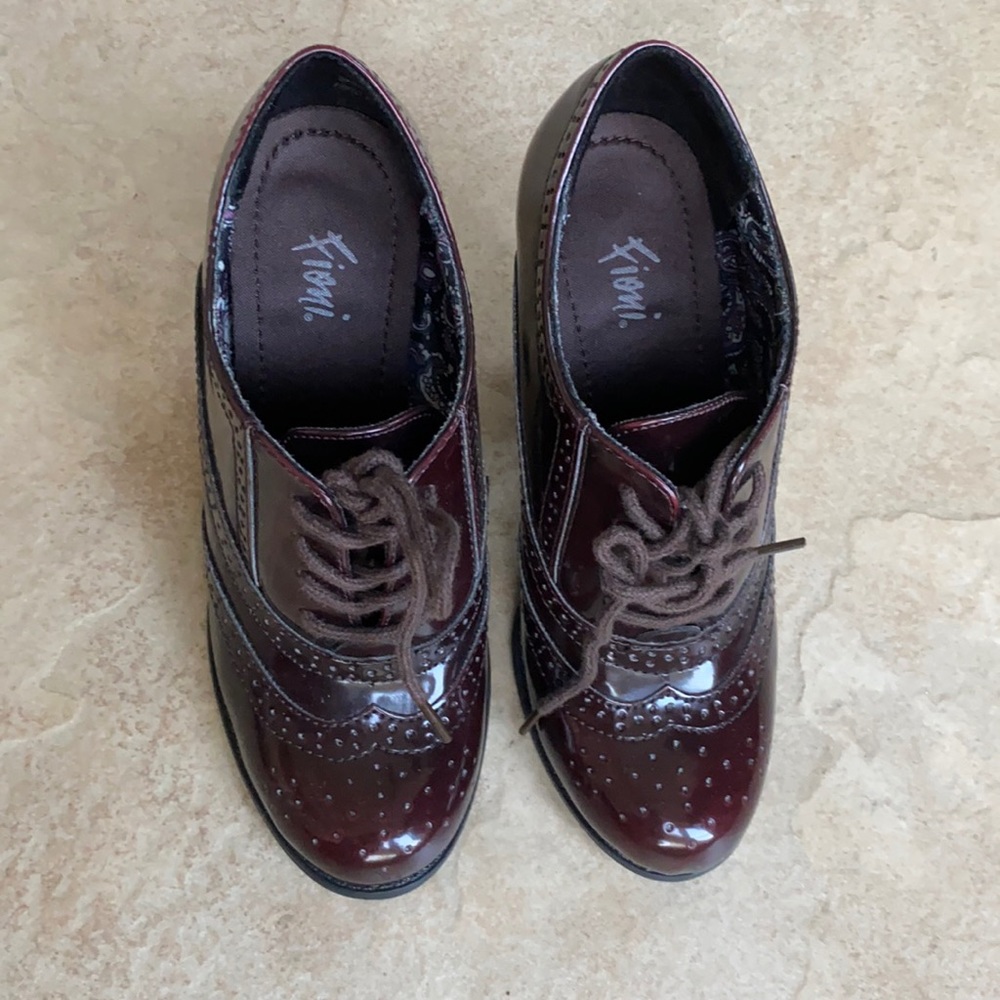 Payless Women’s Oxford style heeled booties
